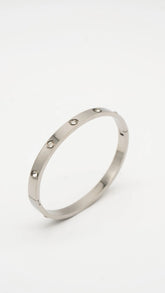 Lustre Silver Bangle
